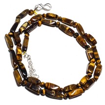 Tiger&#39;s Eye Natural Gemstone Beads Multi Shape Strand Length 19&quot; KB-1653 - £8.68 GBP