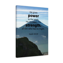  Isaiah 40:29 Power to the Weak Bible Verse Canvas Christian Wal - £66.99 GBP+
