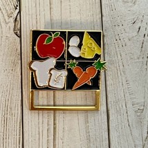 Four 4 Food Groups Square Lapel Pin For Hats Shirts Suits or Crafts - £6.79 GBP