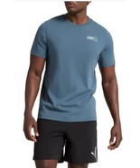 Puma Mens T-Shirt Blue Crewneck Short Sleeves Tagless Logo Lightweight C... - $45.26 CAD