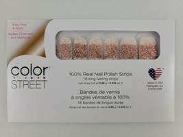 Color Street COMING UP ROSE GOLD 100% Real Nail Polish Strips Glitter RE... - £26.05 GBP