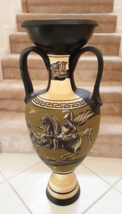 Vintage Huge Grecian Greek Mid Century Art Pottery Vase Urn Hand Made 32&quot;x 10&quot; - £278.76 GBP