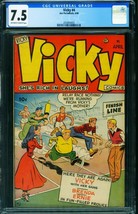 Vicky #4 CGC 7.5 1949-Ace-spicy female imagery-teen humor-2050850003 - $339.50