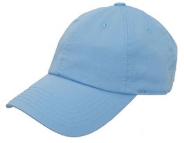 Sky Blue - Polo Style Cotton Baseball Cap Adjustable Washed Unisex - £14.64 GBP
