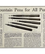 1916 Parker Fountain Pen Advertisement Waterman Moore Caplox DWMYC1 - $20.98