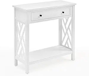 Coventry 32&quot; Wood Console Table With Drawer And Shelf - $211.99
