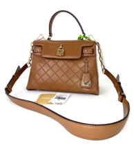 Michael Kors Bag Gramercy Top Handle Medium Acorn Satchel Embossed Leather B2C - £110.76 GBP