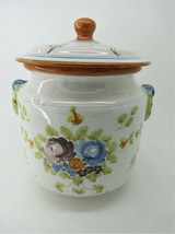 Vtg Italy Lidded Jar Handcrafted Painted Signed Ascoli P Italia 7&quot; High ... - $39.00