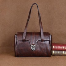 New Retro Chinese Style Women Bag Genuine Leather Versatile Handbag Larg... - £97.48 GBP