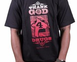 LRG Hombre Negro Thank Dios 4 Drogas Giraf Fumar Árboles Camiseta C12103... - $15.00