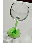 Queen Elizabeth 2 Ocean Cruise Ship 6 Matching Wine Glasses Green Stems-... - $186.78 CAD