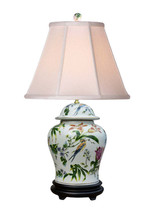 Chinese Porcelain Bird and Floral Motif Temple Jar Table Lamp 29&quot; - £315.83 GBP