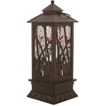 11 Inch Tall Led Deer Bronze Lantern Glitterdome - $54.98