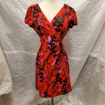 NWT Donna Ricco New York Women&#39;s Red Floral Dress, Size 8 - $69.29