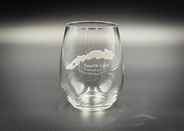 Fourth Lake - Lake Life - Adirondacks - 15 oz stemless wine glass - £11.00 GBP