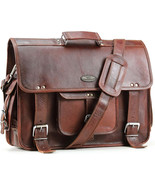 Leather Laptop Messenger Bag for Men Women &#39;Executive Elegance&#39; Fits 18 ... - $136.99 CAD
