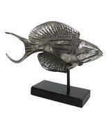 Nautical Marine Silver Tone Anthias Fish Sculpture With Museum Pole Stan... - $1,364.64 MXN