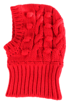 Moncler 4 RN Simone Rocha One Size Ribbed Red Wool Blend Balaciava Ski Mask - £317.17 GBP