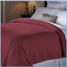 Sunbeam Full Size Electric Heated Fleece Thermal Blanket Garnet Red Soft... - £59.77 GBP