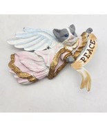 Flying Cat Dressed Like Angel With Wings Holding A Peace Sign Christmas ... - $278.23 MXN