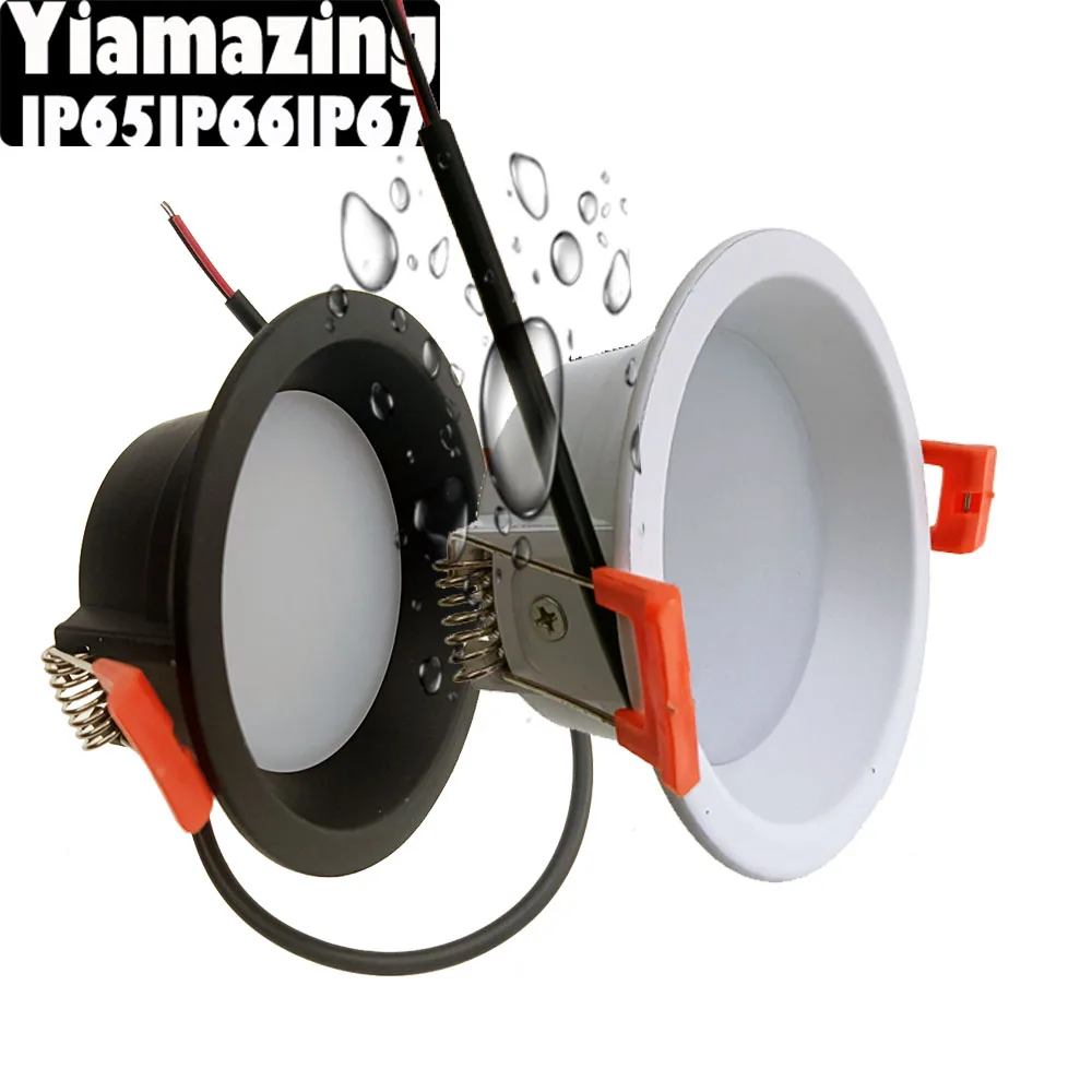 IP66 Outdoor Waterproof IP65 IP67 220V Kitchen Anti Glare LED Downlight Dimmable - £106.65 GBP+