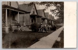 RPPC Family&#39;s New Homes Early &quot;Cookie Cutter&quot; Houses Subdivision Postcard F21 - £7.92 GBP