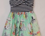 Bonnie Jean GIRLS 10 Green Dress Bicycles Hot Air Balloon Navy White Str... - $473.29 MXN