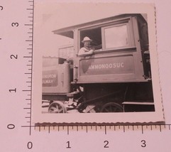 Vintage Railroad Engineer Black and White Photo Ammonoosuc Train Locomotive BI1 - £5.51 GBP