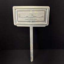 Aluminum Temporary Grave Marker Cemetery Sign Vtg Funeral Burial 1991 Death - £17.59 GBP