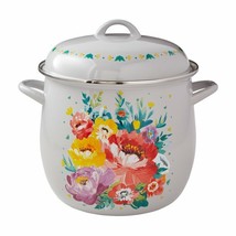 Pioneer Woman ~ Sweet Romance ~ 12  Qt. Stock Pot w/Lid ~ Steel w/Enamel... - $100.00