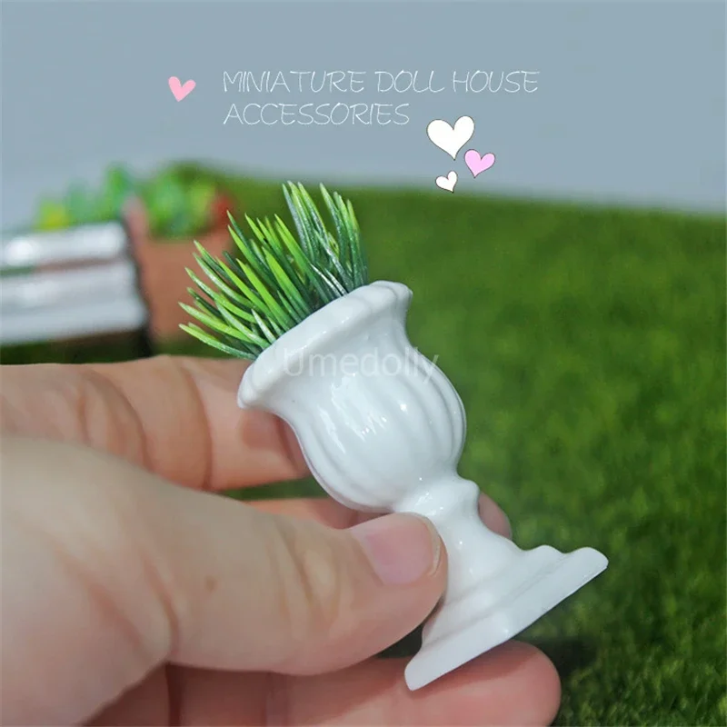 Niature dollhouse simulation roman column potted plant mini house garden decor for ob11 thumb200