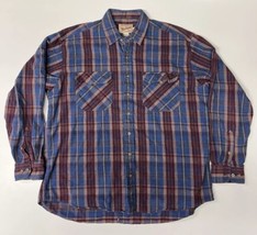 Woolrich Shirt Mens XL Flannel Heavy USA Vintage Button Down Long Sleeve - £13.44 GBP