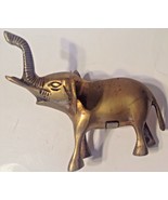 Brass Elephant Figurine Trunk Up For Good Luck Vintage - £10.02 GBP