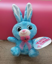 FUZZY FRIENDS Plush Stuffed Blue Bunny, Animal Soft Toy NEW Easter - £15.39 GBP