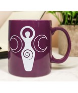 Pack Of 2 Wicca Triple Moons Spiral Goddess Bone China Coffee Mug Cups 12oz - $533.72 MXN
