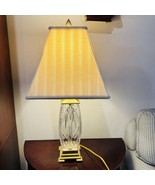 Waterford Finn Versailles Crystal Table Lamp w/Brass Base 26in Original ... - $405.00