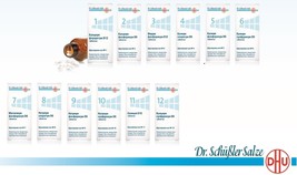 Dr. Schuessler Salts DHU Natural Remedia Homeopathy 1,2,3,4,5,6,7,8,9,10,11,12 - £8.55 GBP