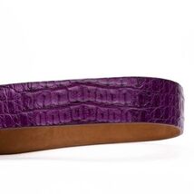 Silvio Genuine Exotic Caiman Fuscus-back Belt Purple image 2