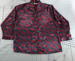 Vintage Victoria&#39;s Secret Button Down Top Womens Small Red Green Blue Pa... - $32.47