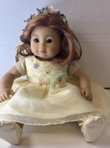 American Girl So Truly Me Auburn Hair Brown Eyes-14  In - Freckles -Easter Dress - $56.10