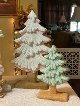 New Decorative Layered Frosted Sugared Gingerbread Tree - Mint Green 6” X 3.5” - £22.14 GBP