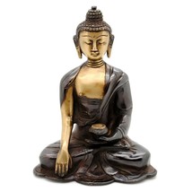 Buddha Statue 6&quot; All Metal Brass Figurine High Quality Buddhist Shakyamuni - £54.84 GBP