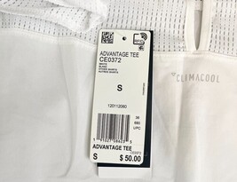 Adidas Advantage Tee ClimaCool White Women’s Size S NWT Performance Top image 5