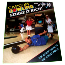 Capcom Bowling Arcade Flyer Video Game Original Vintage Retro Artwork 1988 - £15.13 GBP