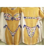L.a. imprints Halloween costume cover-up night shirt white bikini sungla... - $28.79