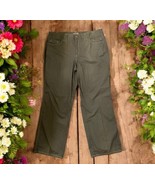 NWT I.E. Relaxed Women&#39;s Size 18W relaxed straight Pants Cotton Olive Green - $31.68