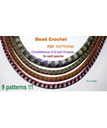 Bead Crochet Rope patterns «Jujube» Necklace and Bracelet. PDF file - $5.00