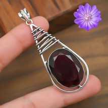 Gift For Women Jewelry Pendant 925 Sterling Silver Natural Garnet Gemstone - £5.59 GBP