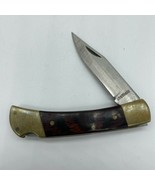 Vintage Sheffield Folding Pocket Knife 3&quot; Blade Brass Classic - £14.14 GBP
