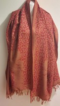 Womens Fashion Ex Large Shawl Wrap/ Scarf Red With Fringe Approx. 86x43 - £15.52 GBP